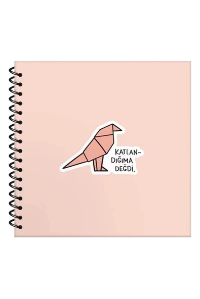 KESKİN COLOR KESKİN HİSLİ ŞEYLER 16X15 SERT KAPAK ÇİZGİLİ SPRİALLİ STİCKERLİ DEFTER 50yp.- KATLANDIĞIMA DEĞDİ ürün görseli