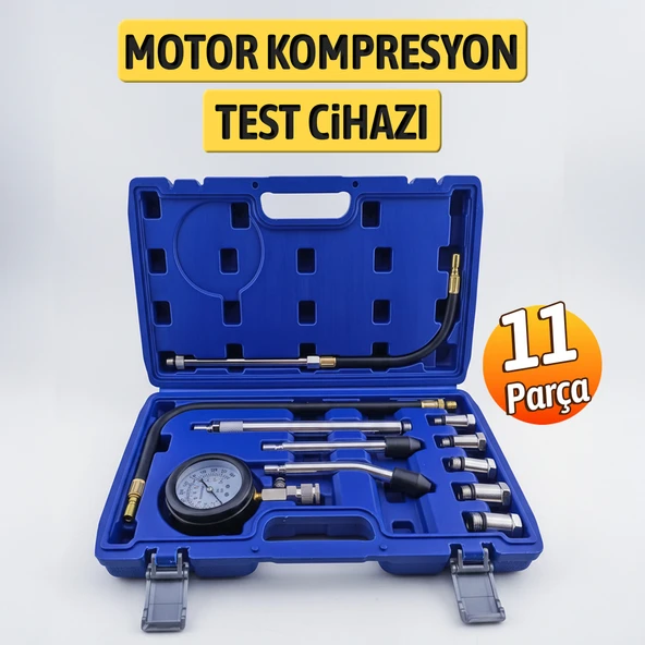 Mavi Taşıma Çantasında NT0011 Motor Kompresyon Test Cihazı 11 Parça - Resim 4