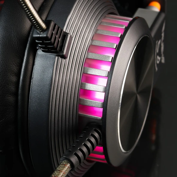 Rush RHX52 Magic USB 7.1 Surround RGB Oyuncu Kulaklığı - Resim 7