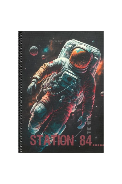 Gıpta GIPTA STATION SPİRALLİ KARTON KAPAK A4 80YP. ÇİZGİLİ  DEFTER - Resim 3