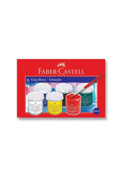 Faber Castell Guaj Boya 15 Ml 6'lı ürün görseli
