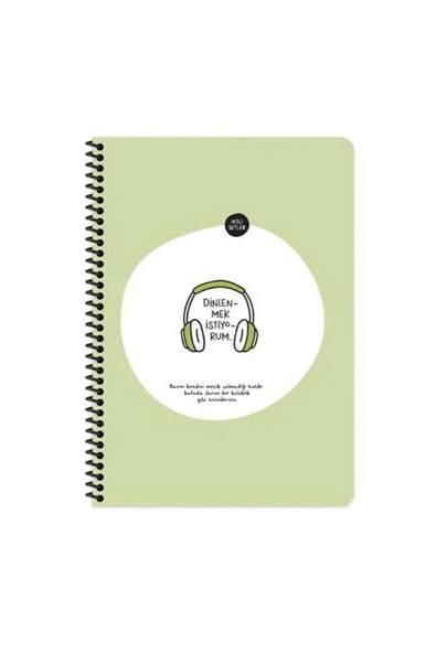 Hisli Şeyler Keskin Color 80 Yp. Kareli Stickerli Dinlenmek Istiyorum Defter 500539-99 ürün görseli