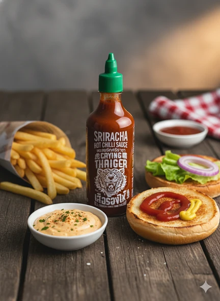 Srıracha Suree Cryıng Thaıger Sriracha Extra Hot Chilli Sauce 484 g - Resim 2