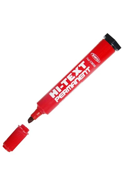 Hi-Text Permanent M. Kesik Uçlu Kırmızı 830pc Tekli - Resim 2