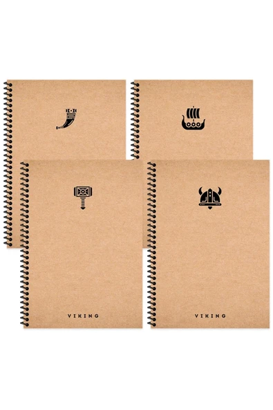 KESKİN COLOR Keskin 20x28 La Plume Viking Spiralli Sert Kapak Defter 100 Yp. Kareli ürün görseli