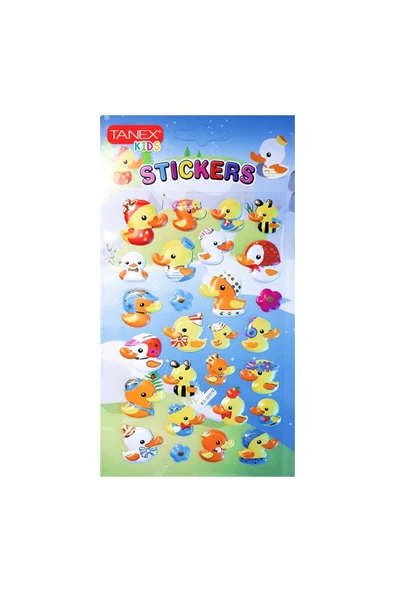 Tanex Kids Sticker Puffy Sevimli Ördekler Serisi 33 Parça (26159) ürün görseli