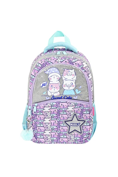 MUGGLE 3 Bölmeli Sweet Cats Okul Sırt Çantası MU-9063 - Resim 2