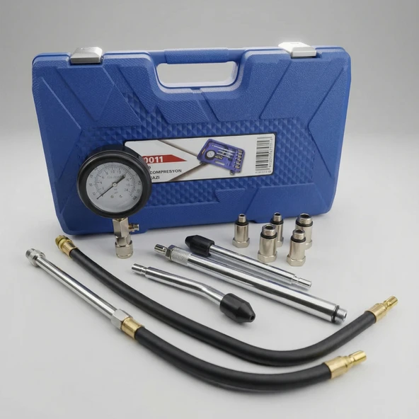 Mavi Taşıma Çantasında NT0011 Motor Kompresyon Test Cihazı 11 Parça - Resim 3
