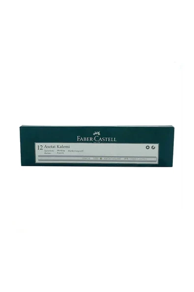 Faber Castell Asetat Kurşun Kalem Beyaz 12 Li 5245170001000 - Resim 3