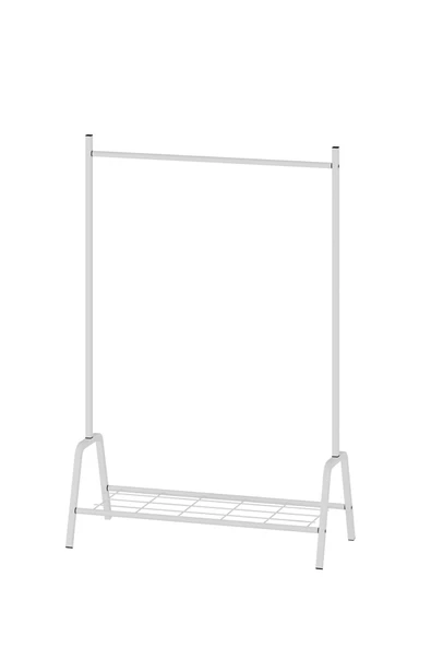 Bofigo Konfeksiyon Askısı Ayaklı Askılık Elbise Askılığı Raflı Askılık Venüs Beyaz - Resim 4