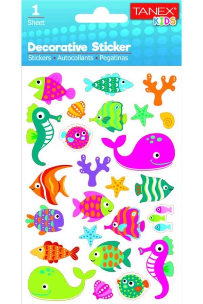 Tanex Deniz Hayvanları Serisi Etiketi TNX-25048 ürün görseli