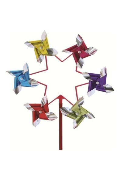 KARDEŞLER OYUNCAK Metalik Simli 6 Lı 22 Cm Janjanlı Rüzgar Gülü – 1 Adet ürün görseli