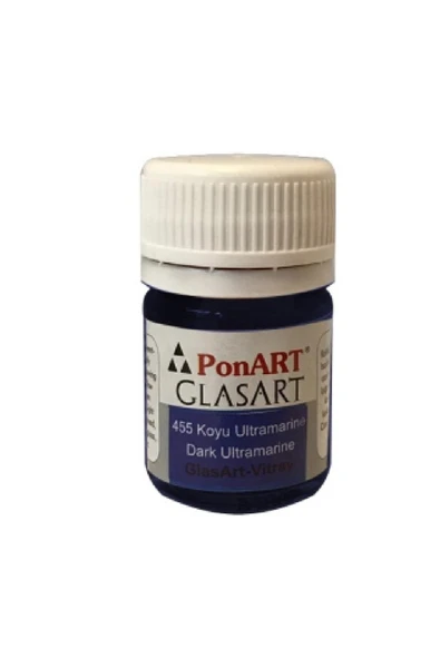 Ponart Glass Art 20 Ml Koyu Ultramarine Cam Boyası - 455 ürün görseli