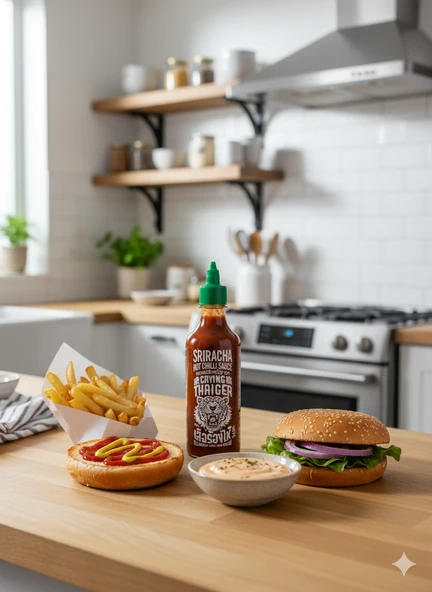 Srıracha  3 Adet Suree Cryıng Thaıger Sriracha Extra Hot Chilli Sauce 484 g - Resim 3