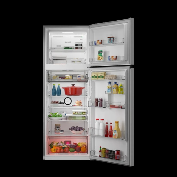 Arçelik 566406 MI Gümüş Gri No Frost Buzdolabı - Resim 8
