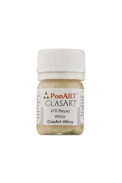 Ponart Glasart 20 Ml. Beyaz 470 Vitray Boyası ürün görseli