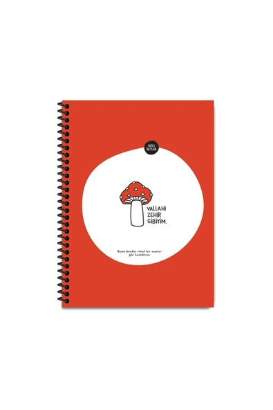 KESKİN COLOR Hisli Şeyler Defter 18,5*25 80 Yp. Spiralli Ince Karton Kapak Hafif Kağıt Stickerli ürün görseli