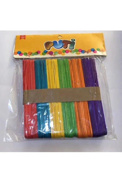 Puti Ahşap Küçük Çubuk Renkli 50li 4582 ürün görseli