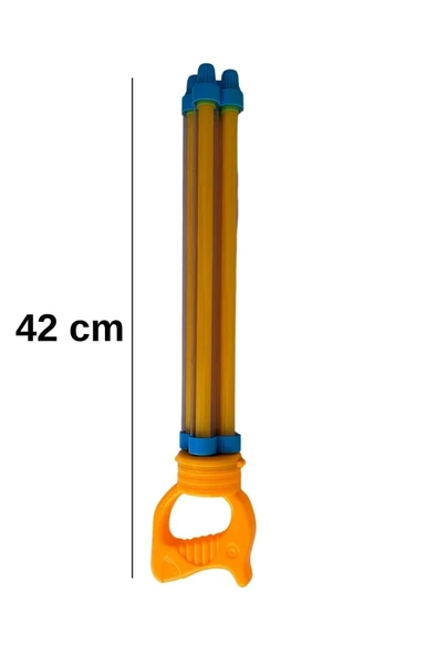 babydoor TOYS Büyük Boy Tutacaklı 4 Atar Pompalı Su Tabancası Su Pompası 42 Cm C7895-838-39A - Resim 2