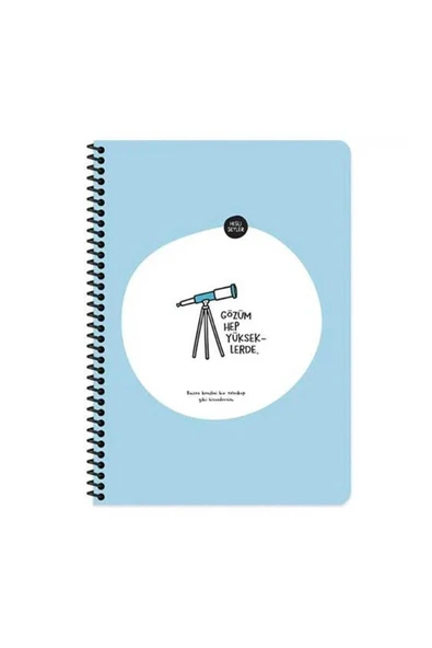 Hisli Şeyler Keskin Color A4 80 Yp. Gözüm Yükseklerde Kareli Spiralli Stickerli Defter 500518-99 ürün görseli