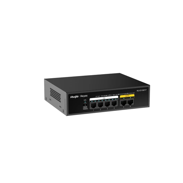 RUIJIE-REYEE RG-ES106F-P 4XFE-2XFE 54W POE SWITCH ürün görseli