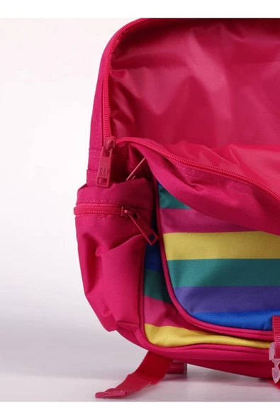 GAP Kids Çok Renkli Kız Çocuk 30x28x11 cm Sırt Çantası KAPAKLI SIRT ÇANTASI - Resim 4