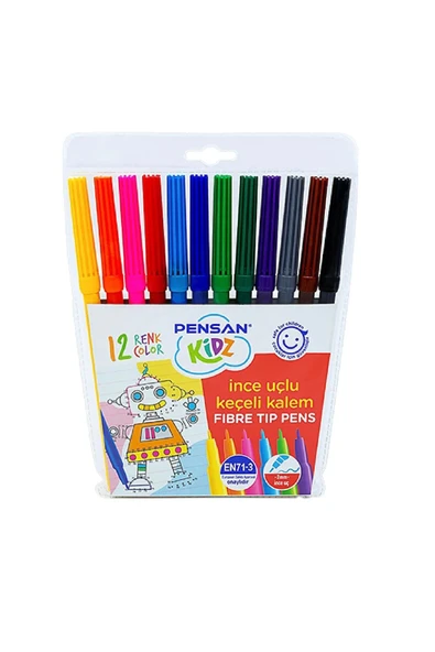 Pensan Eco Kidz 12 Renk Ince Uçlu Keçeli Kalem / 5000 ürün görseli