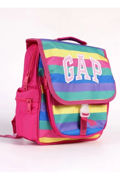 GAP Kids Çok Renkli Kız Çocuk 30x28x11 cm Sırt Çantası KAPAKLI SIRT ÇANTASI - Resim 2