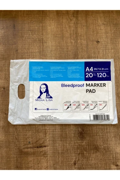 Südor 120 Gr. 20 yp.Sızdırmaz İşaretleyici Pad A4 29,7 X 21 ürün görseli