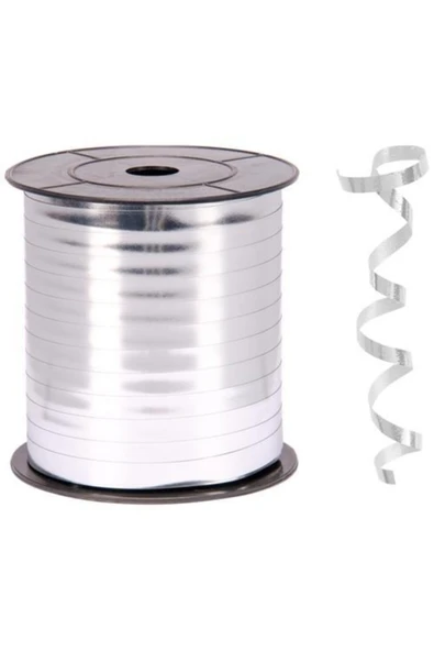 Kikajoy Gümüş Renk Metalik Rafya 8 mm x 200 MT ürün görseli
