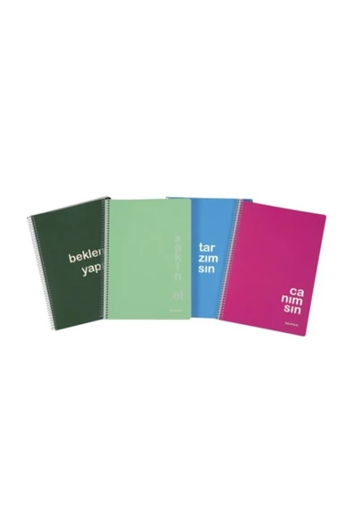 Mopak 96 Yaprak Çizgili A4 Spiralli Karton Kapak Defter ürün görseli