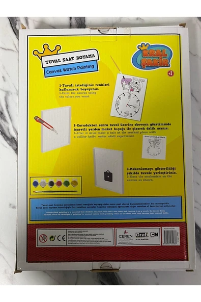 Bubu Bu Bu Kral Şakir Tuval Saat Boyama - Resim 2
