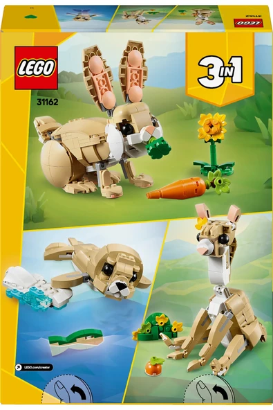 LEGO ® Creator 3’ü 1 Arada Sevimli Tavşan 31162 - 8+ Çocuklar için Yaratıcı Oyuncak Yapım Seti (326P) - Resim 3