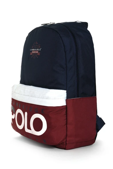 Cambridge Polo Club Preppy Tek Ana Bölmeli Unisex Okul Çantası - Resim 3