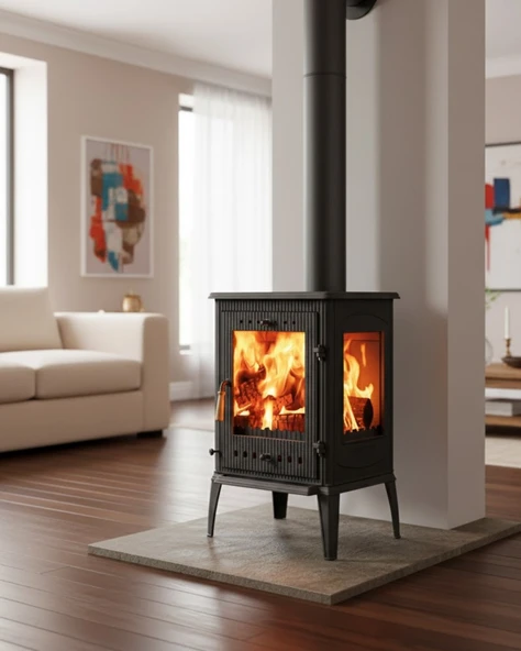 Reyo Stove Harput Üç Camlı Döküm Şömine Soba ürün görseli