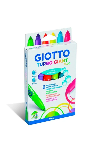 Giotto Turbo Giant 6'lı Keçeli Kalem 433000 ürün görseli