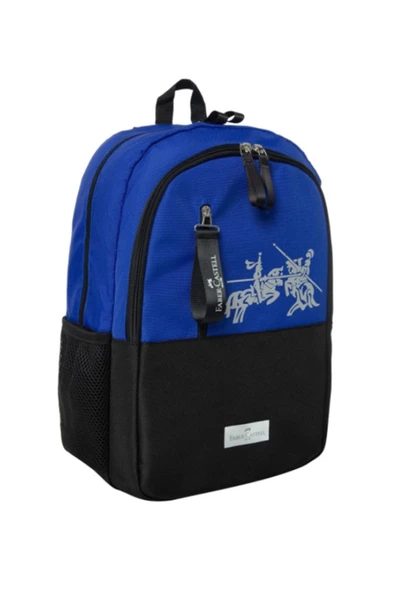 Faber Castell Duo Sırt Çantası Mavi Siyah Okul Çantası ürün görseli