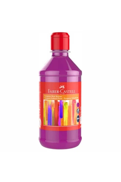 Faber Castell Faber Tempera Pembe Okul Boyası 500 ml 5170160003 - Resim 2