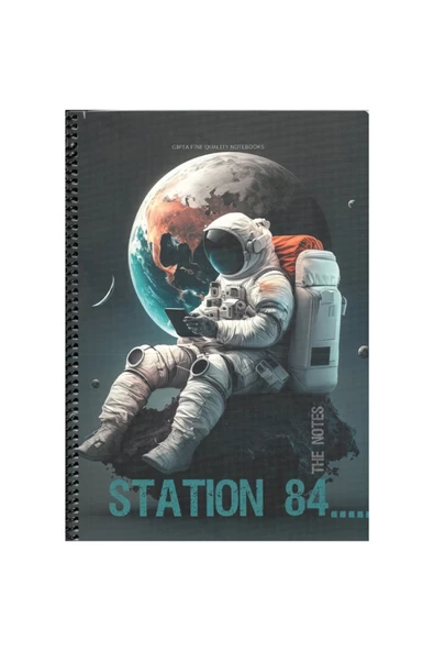 Gıpta GIPTA STATION SPİRALLİ KARTON KAPAK A4 80YP. ÇİZGİLİ  DEFTER - Resim 4