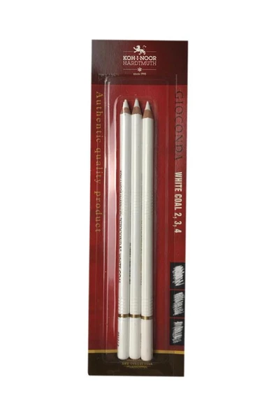 Koh-i Noor Kohi Noor Gioconda White Coal Beyaz Kömür Füzen Kalem 3lü Set ürün görseli
