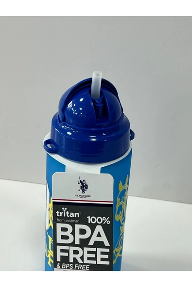 Polo LİSANSLI 400 ML PİPETLİ BPA FREE MAT RENKLİ MATARA - Resim 3