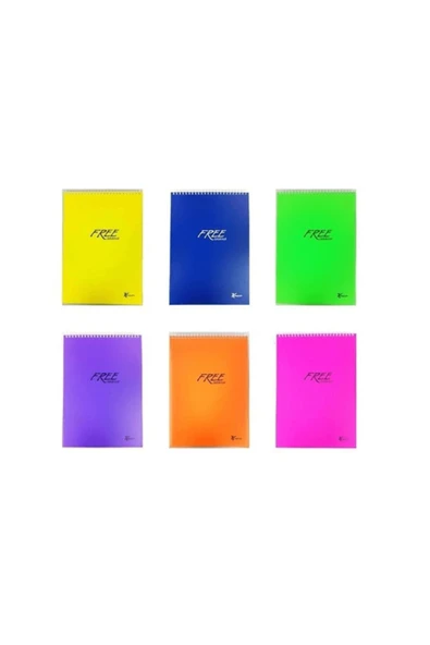 KESKİN COLOR A6 Free Office 80 Çizgili Yaprak Yandan Spiralli Bloknot ürün görseli