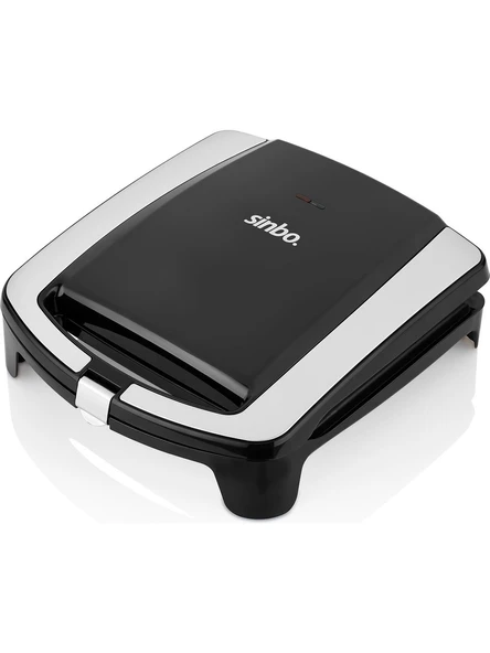 Sinbo Elektrikli Tost Makinesi 1500 W Izgara Fonksiyonlu Teflon Kaplama Siyah Gri Alüminyum - Resim 2