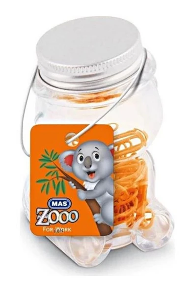 Mas Zoo Cam Ayıcık Kavanozda Renkli Ataç Turuncu ürün görseli