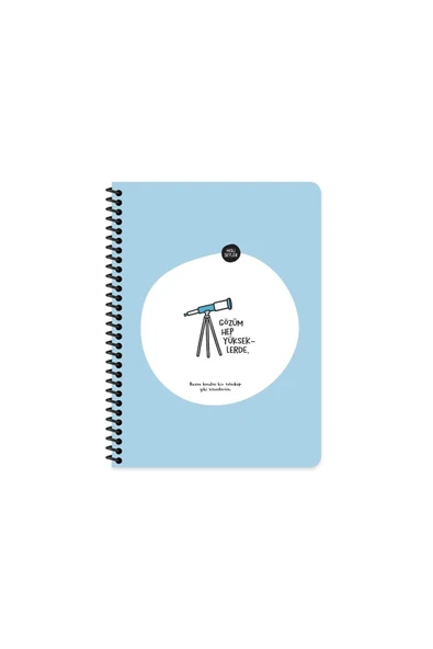 Hisli Şeyler 16,5*22,5 80yp.çiz.stickerli Defter - Gözüm Yükseklerde ürün görseli