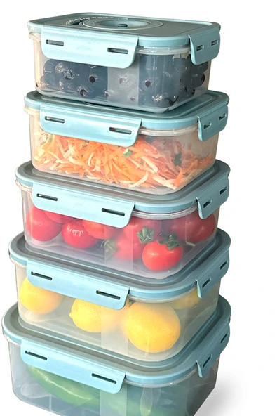 Prima Nova Seoul Taze Ürün Saklama Kabı 5'li Set - Resim 8