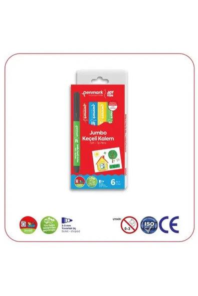 penmark Yıkanabilir Süper Jumbo Keçeli Kalem 6 Lı ürün görseli