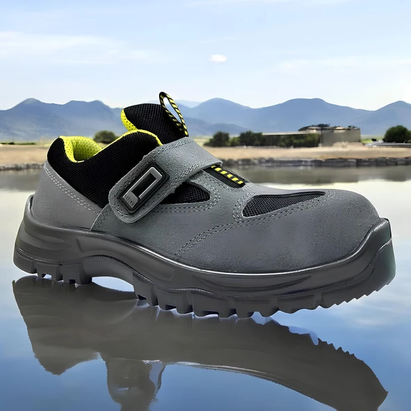 Cırtlı Çelik Demir Burunlu 40 Numara Çelik Ara Tabanlı Süet Güvenlik İnşaatçı Ayakkabı İş Ayakkabısı - Resim 5