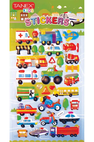 Tanex Ulaşım Araçları Serisi 3D Etiketi 5 TNX-26153 ürün görseli