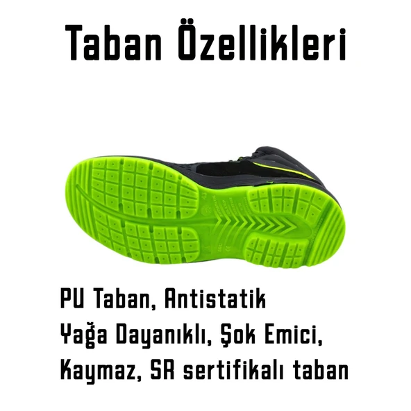 İş Güvenlik Ayakkabısı 41 Numara Süet Delikli Nefes Alan Çelik Burunlu İnşaatçı Tekstil Ayakkabı Bot - Resim 3